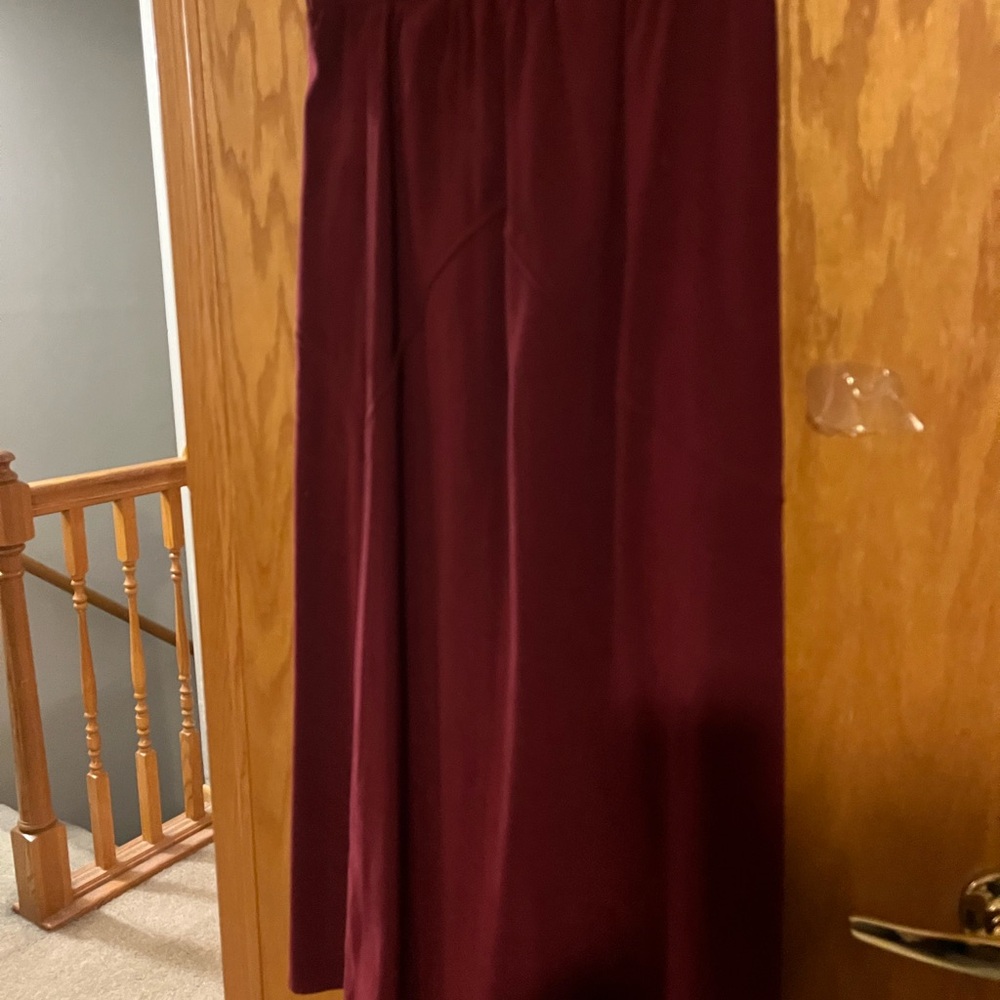 Denim & Company Maroon Maxi-skirt